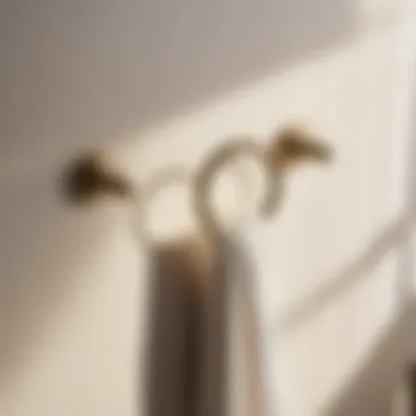 Elegant bathroom hooks in a minimalist setting