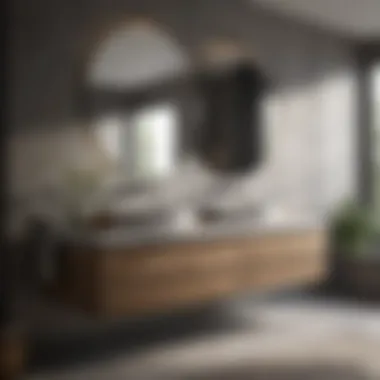 Modern Design: Basin and Cabinet Integration Elegant modern bathroom basin integrated with cabinetry