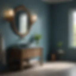 Elegant bathroom cabinet in a serene blue hue