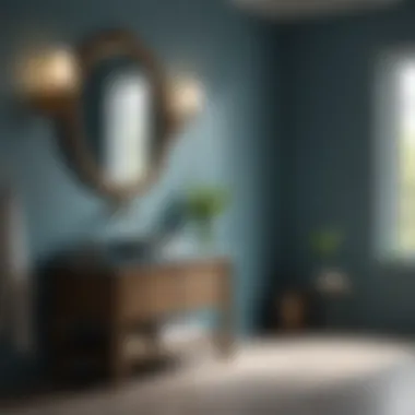 Elegant bathroom cabinet in a serene blue hue