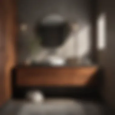 Stylish bathroom cabinet showcasing a rich earthy tone