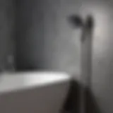 Ergonomic Design of Bathroom Cleaning Wands A sleek bathroom cleaning wand with ergonomic design for easy grip
