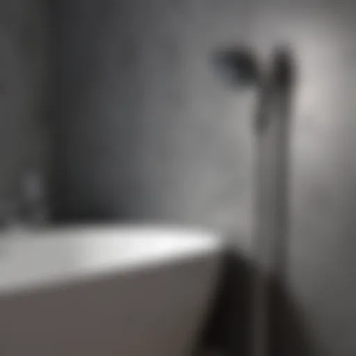 Ergonomic Design of Bathroom Cleaning Wands A sleek bathroom cleaning wand with ergonomic design for easy grip