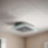 Sleek and Stylish Bathroom Fan Installation Modern bathroom fan installed on ceiling