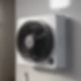 Detailed diagram of bathroom fan airflow