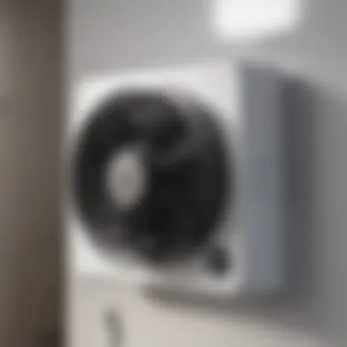 Detailed diagram of bathroom fan airflow