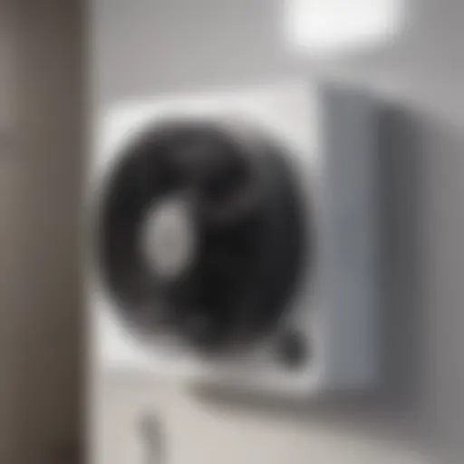 Detailed diagram of bathroom fan airflow