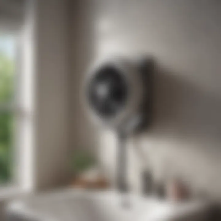 Chart comparing different bathroom fan models