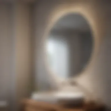 Elegant bathroom mirror with integrated lighting