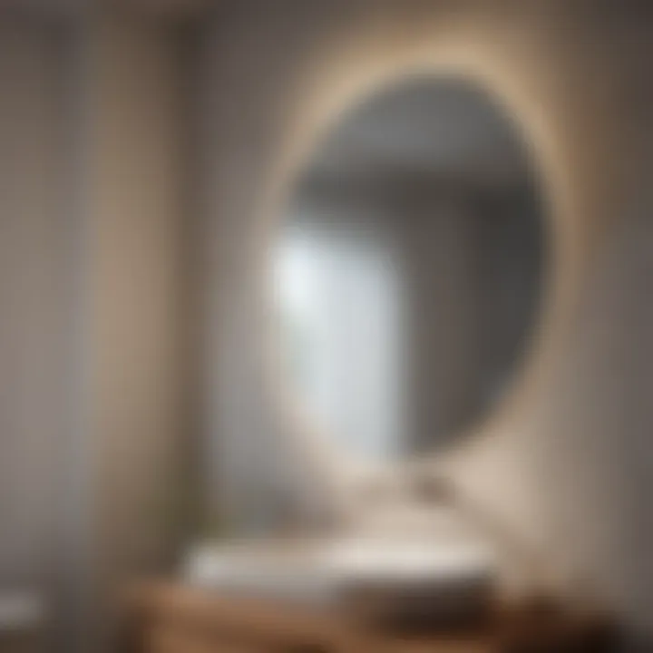 Elegant bathroom mirror with integrated lighting