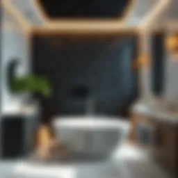 Stylish bathroom design concept