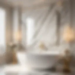 Elegant bathroom design with marble accents