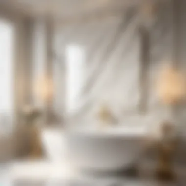 Luxurious Marble Accents Elegant bathroom design with marble accents