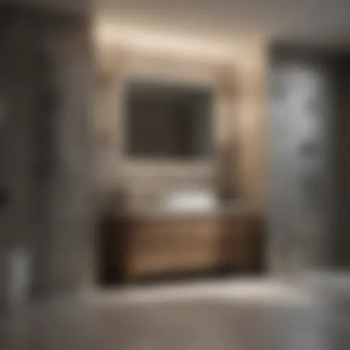 Modern bathroom design with sleek fixtures and elegant finishes