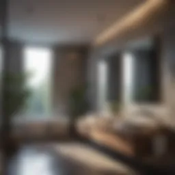 A modern bathroom showcasing innovative design features