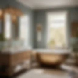 A bathroom with beautifully sealed walls