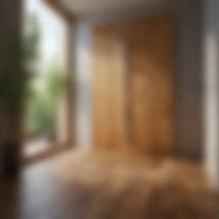 Sustainable bamboo flooring used in a contemporary shower