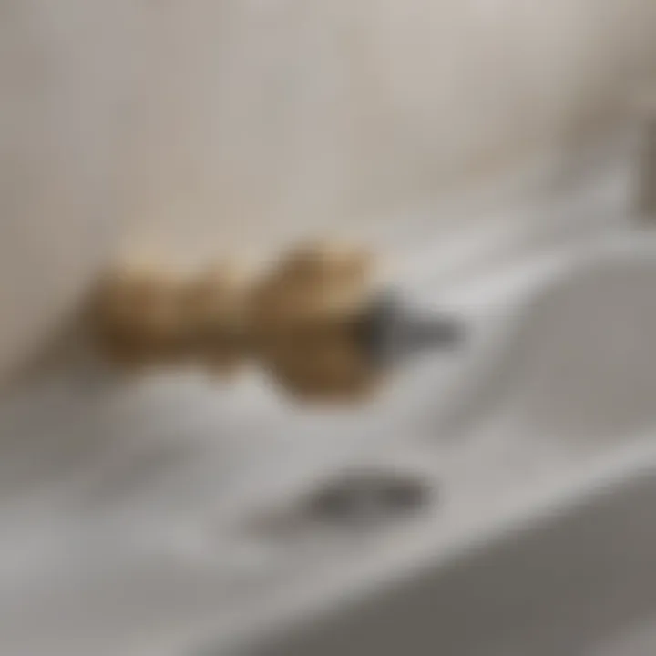 Detailed diagram of a bathroom sink drain system