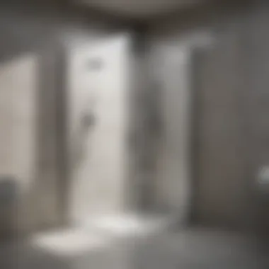 Illustration depicting accessibility features in bathroom stall enclosures for inclusive design