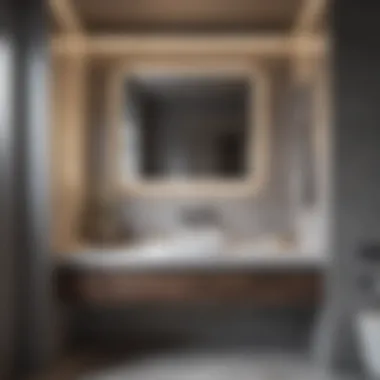 Stylish modern bathroom stall enclosure showcasing sleek lines and contemporary materials