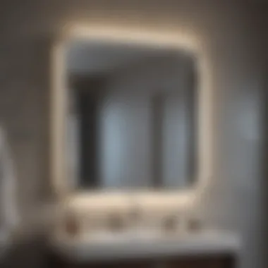 Stylish mirror-light combination showcasing functionality