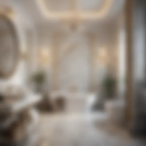 Luxurious Marble Bathroom Design Luxurious marble bathroom design with elegant fixtures