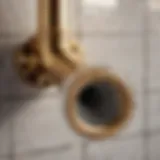 Anatomy of Bathroom Trap Pipe Illustration showing the anatomy of a bathroom trap pipe