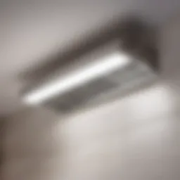 Modern bathroom vent light cover in sleek design