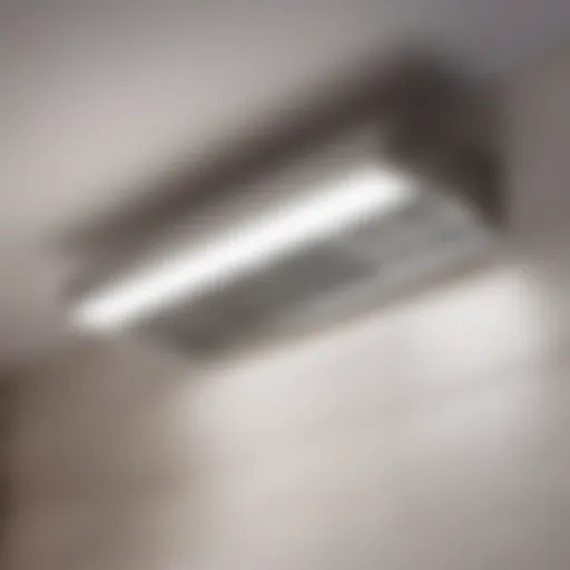 Modern bathroom vent light cover in sleek design