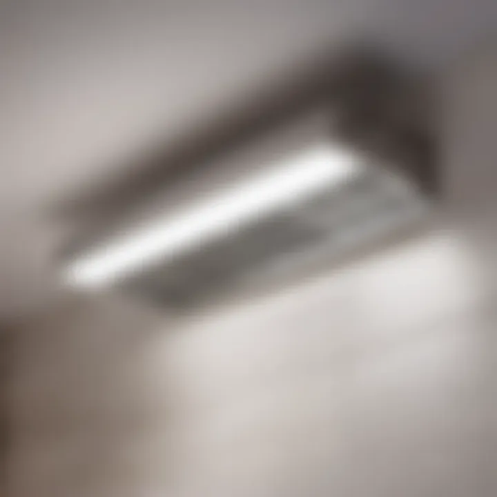 Modern bathroom vent light cover in sleek design