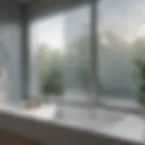 Contemporary frosted bathroom window enhancing privacy
