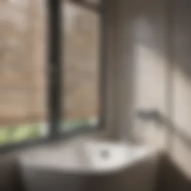 Functionality of Integrated Blinds in Bathroom Windows Close-up of bathroom window blinds highlighting functionality and ease of use