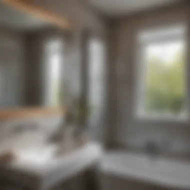 Different Styles of Bathroom Windows with Internal Blinds Illustration of various styles of bathroom windows with internal blinds