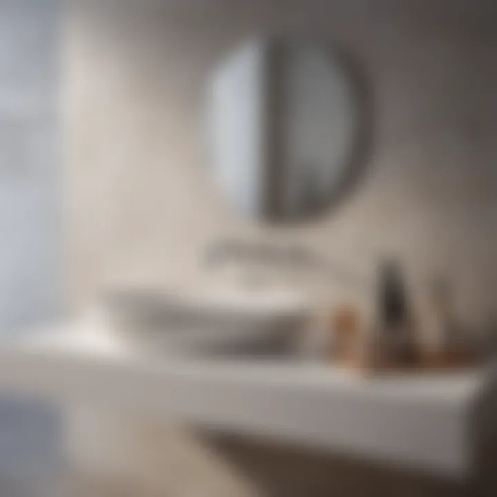 Functional Bathroomware Arrangement Thoughtful arrangement of bathroomware essentials for optimal functionality