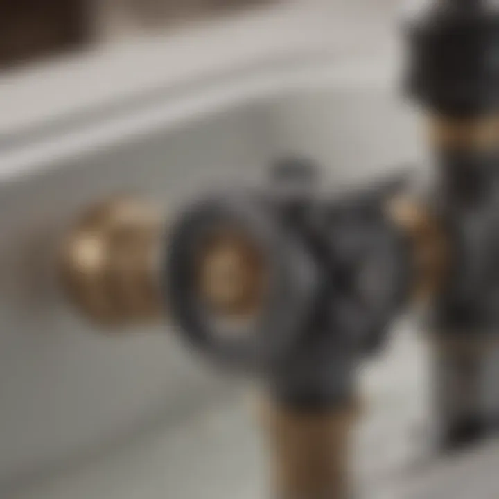 Mechanism Inside a Bathtub Fill Valve Illustration of intricate mechanism inside a bathtub fill valve