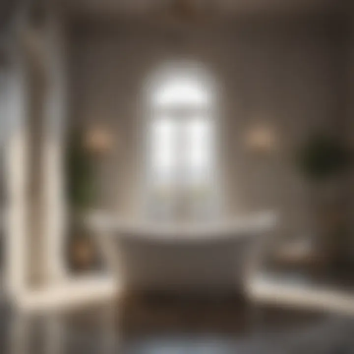 Luxurious Bathtub Installation A luxurious new bathtub installed in an elegant bathroom setting