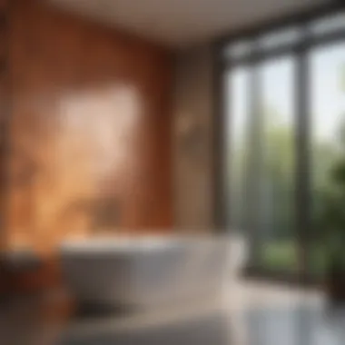 Renovated Bathroom with Modern Bathtub A beautifully renovated bathroom showcasing a modern bathtub