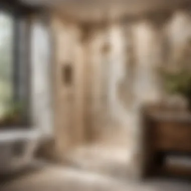 Elegant Tile Finish in the Transformed Stand-Up Shower Completed stand-up shower with decorative tile work