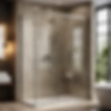 Sleek Glass Shower Enclosure in Modern Bathroom Modern bathroom design with glass shower enclosure