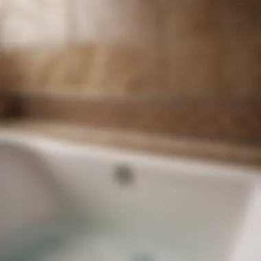 Perfectly Installed Tile Flange Precise bathtub tile flange installation
