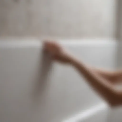 Illustration of bathtub wall preparation