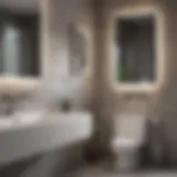 Stylish battery-operated air freshener in a modern bathroom setting