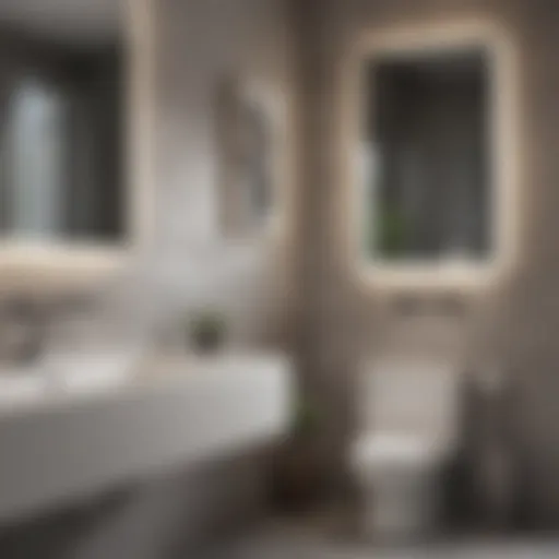 Stylish battery-operated air freshener in a modern bathroom setting