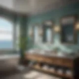 Elegance meets ocean-inspired decor in this bay bathroom Elegant bay bathroom design with ocean-inspired decor