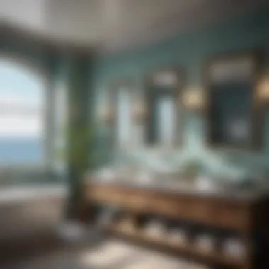 Elegance meets ocean-inspired decor in this bay bathroom Elegant bay bathroom design with ocean-inspired decor