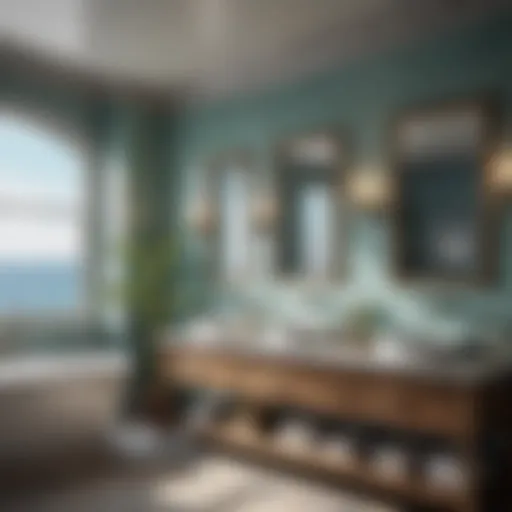 Elegance meets ocean-inspired decor in this bay bathroom Elegant bay bathroom design with ocean-inspired decor