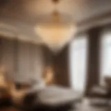 Elegant Orb Chandelier in Luxurious Bedroom