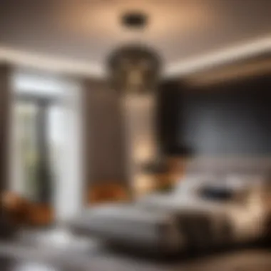 Modern Appeal: Black Pendant Light Fixture Sleek Black Pendant Light in Modern Bedroom