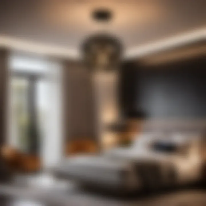 Modern Appeal: Black Pendant Light Fixture Sleek Black Pendant Light in Modern Bedroom