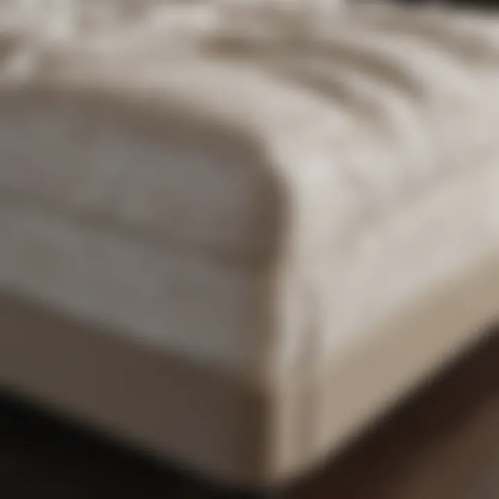 Close-up of bed frame materials and construction quality